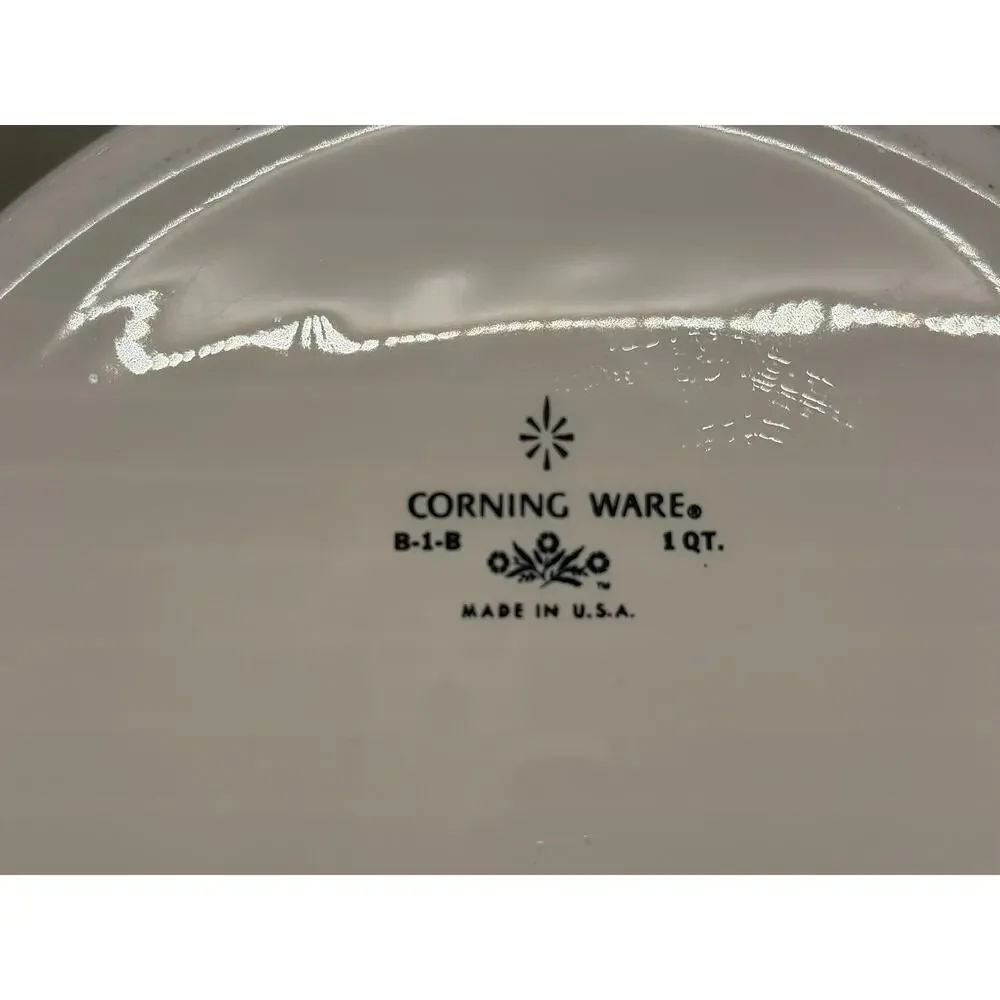 Vintage Corning Ware Avocado Green Circular Casserole‎ Dish with Lid One Quart